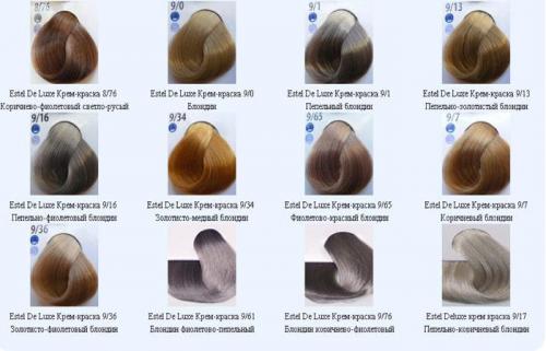 Палитра красок для волос. Отдельные тона 22 Палитра красок для волос. Отдельные тона 22