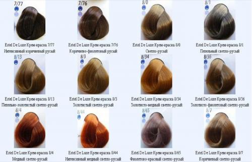 Палитра красок для волос. Отдельные тона 21 Палитра красок для волос. Отдельные тона 21