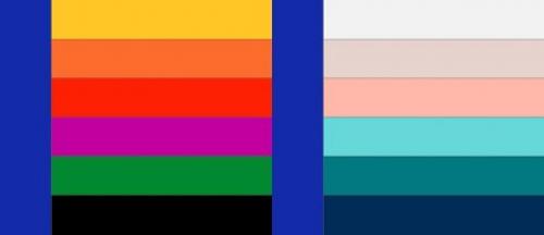 Таблица сочетания цветов в одежде.