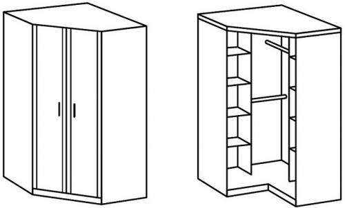 Как сделать гардеробную комнату в двушке. Угловой вариант гардероба 03 Как сделать гардеробную комнату в двушке. Угловой вариант гардероба 03