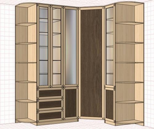 Как сделать гардеробную комнату в двушке. Угловой вариант гардероба 02 Как сделать гардеробную комнату в двушке. Угловой вариант гардероба 02