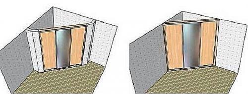 Как сделать гардеробную комнату в двушке. Угловой вариант гардероба 01 Как сделать гардеробную комнату в двушке. Угловой вариант гардероба 01