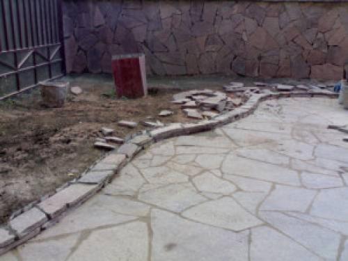 Как правильно закрепить каменные плиты для скамейки. Укладка дикого камня — описание процесса с пошаговой инструкцией