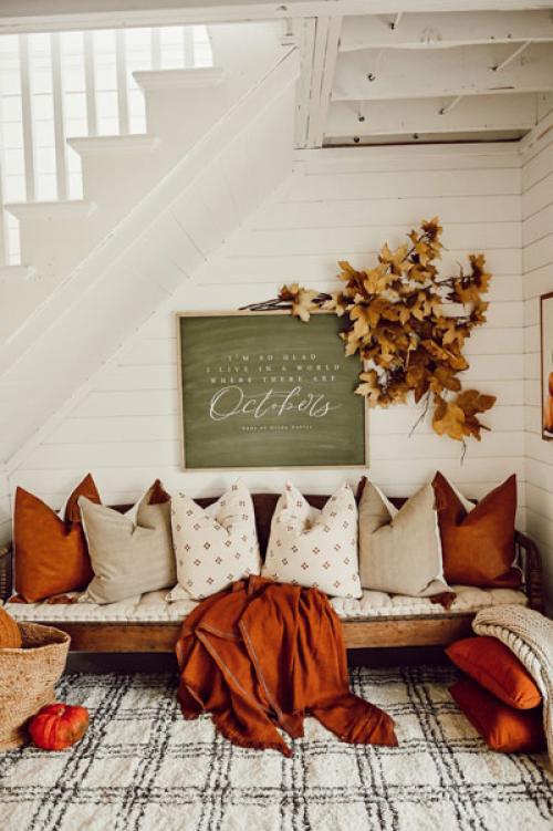Украшение комнаты к осени. Как украсить дом осенью: 50 идей