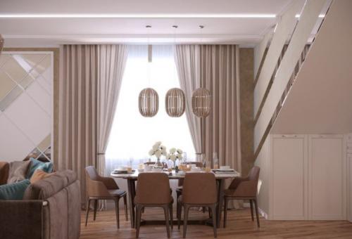 Шторы под натяжной потолок — особенности оформления и подбора штор для интерьеров (135 фото)