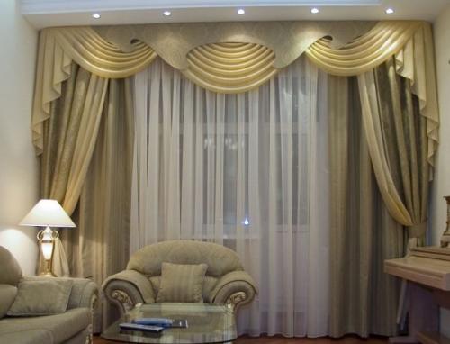 Шторы под натяжной потолок — особенности оформления и подбора штор для интерьеров (135 фото)