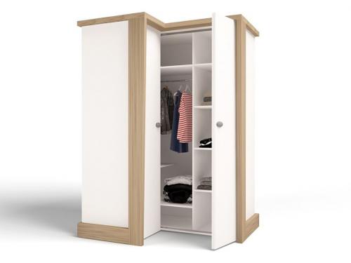 Угловой шкаф в маленькой гостиной. Угловой шкаф в маленькую спальню и прихожую: внутреннее наполнение с размерами, 50 фото