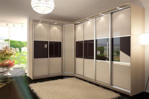 Какими могут быть угловые шкафы для гостиной. Конструкции угловых шкафов купе