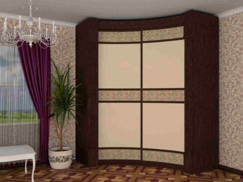 Зеркальный угловой шкаф купе в гостиную. Угловые шкафы-купе для разных комнат