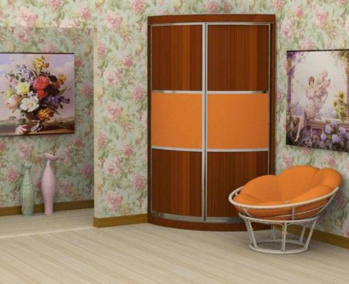 Зеркальный угловой шкаф купе в гостиную. Угловые шкафы-купе для разных комнат