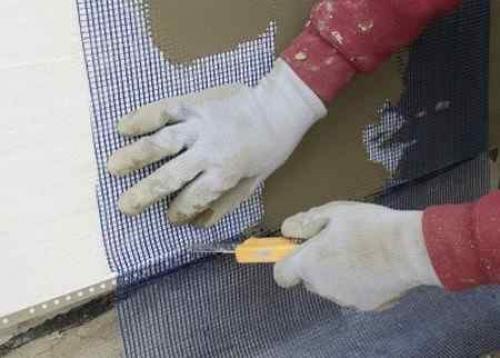 Штукатурка пенопласта без сетки. Подготовка поверхности и крепление сетки на пенопласт
