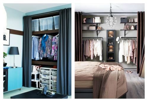 Гардеробная в однокомнатной квартире Вместо кладовки. Особенности гардеробной комнаты в кладовке 12