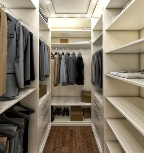 Гардеробная в однокомнатной квартире Вместо кладовки. Особенности гардеробной комнаты в кладовке