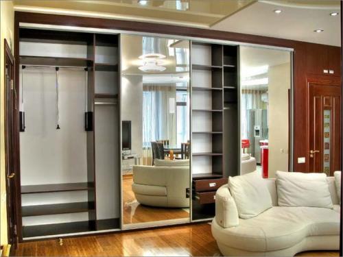 Современные шкафы-купе в гостиную. Размеры шкафа-купе