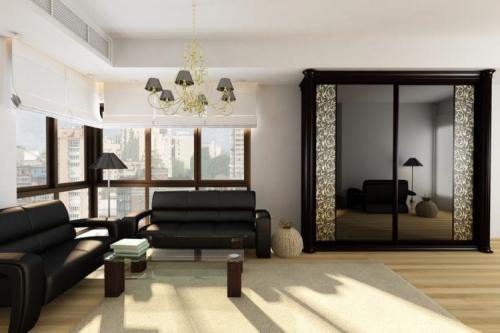 Современные шкафы-купе в гостиную. Размеры шкафа-купе