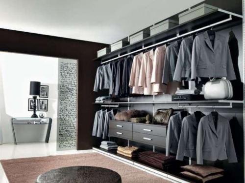 Наполнение гардеробной с размерами. Виды