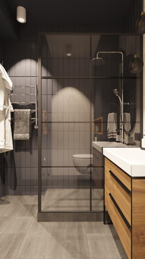 Ремонт раздельного санузла с душевой кабиной.. Не выбиваться из стиля