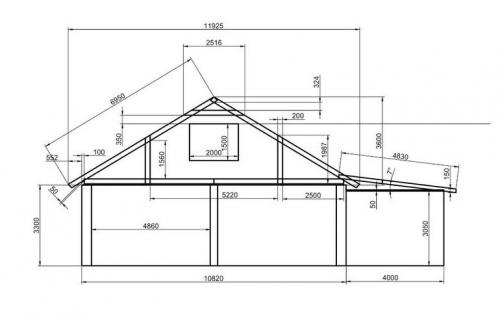 Стропильная система двухскатной крыши чертеж. Как сделать крышу двухскатную своими руками — устройство, чертежи, монтаж