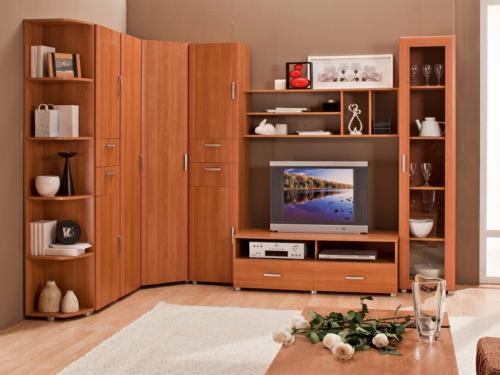 Угловые стенки под телевизор. Конструктивные особенности угловых стенок