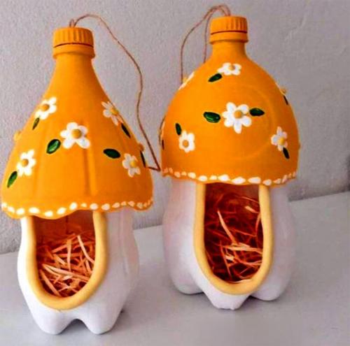 Пчелы из пластиковой бутылки на дачном.. Делаем простейший улей из бутылки 09