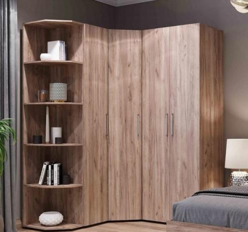 Современный угловой шкаф. Идеи угловых шкафов в спальню