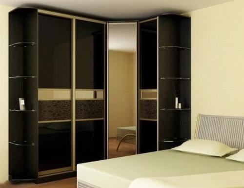 Современный угловой шкаф. Идеи угловых шкафов в спальню