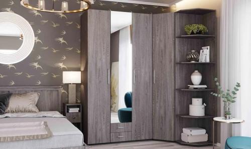 Современный угловой шкаф. Идеи угловых шкафов в спальню