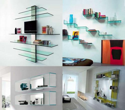 Полки на стену: идеи. Полки в интерьере гостиной
