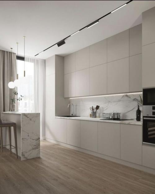 Кухня с антресолями до потолка. Когда уместно делать кухню с антресолями? 04