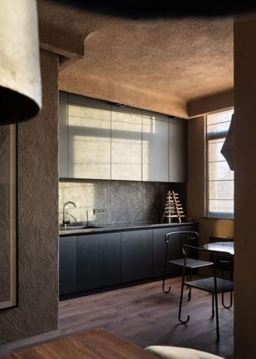 Прямая кухня от планировки до дизайна. Особенности дизайна прямой кухни + 120 идей оформления в фото 07