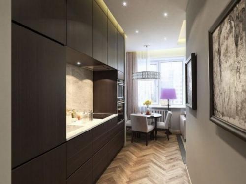 Прямая кухня от планировки до дизайна. Особенности дизайна прямой кухни + 120 идей оформления в фото 05