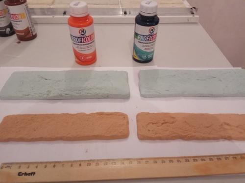Жидкий краситель для гипса. Колеровка (гипса) декоративного кирпича из гипса