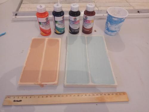 Жидкий краситель для гипса. Колеровка (гипса) декоративного кирпича из гипса