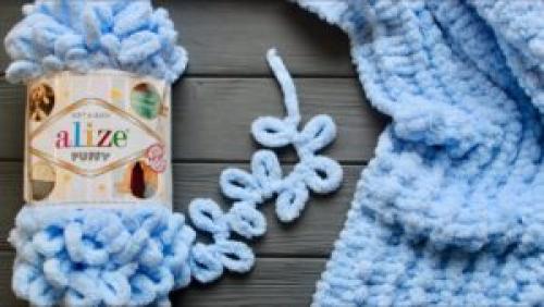 Размеры пледа Ализе Пуффи. Расход пряжи Ализе Пуффи на плед