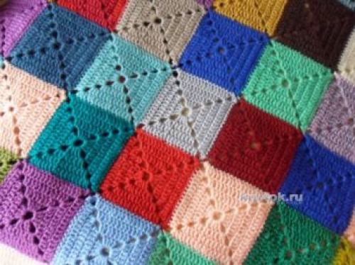 Плед из мотивов крючком. Как связать крючком плед для дома