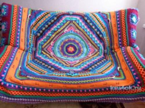 Плед из мотивов крючком. Как связать крючком плед для дома