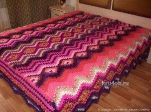 Плед из мотивов крючком. Как связать крючком плед для дома
