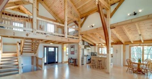 Дом из бруса внутри. (+75 фото) Внутренняя отделка дома из бруса