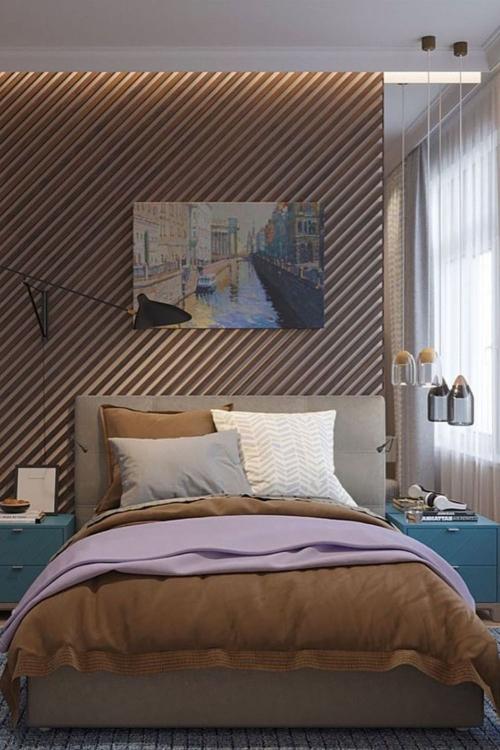 Как создать индивидуальный дизайн для оформления изголовья. Оформление стены в спальне над кроватью: идеи для изголовий