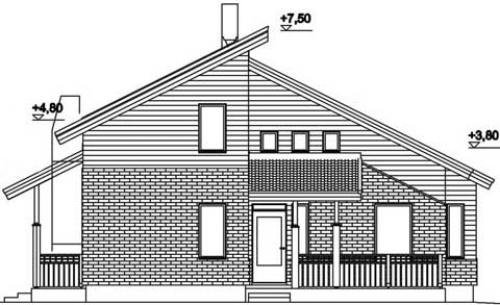 Крыша с разными скатами. Разная длина, разный угол наклона 07 Крыша с разными скатами. Разная длина, разный угол наклона 07