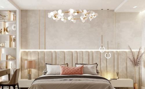 Создание комфорта в спальне: изголовье для кровати мягкое 09