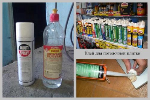 Какие виды клея используются для клеивания потолочной плитки из пенопласта. Какой использовать клей для потолочной плитки: виды и особенности нанесения клеящего состава на потолок для пенопластовой плитки