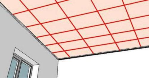 Как правильно укладывать плитку вдоль краев потолка. Разметка потолка под потолочную плитку