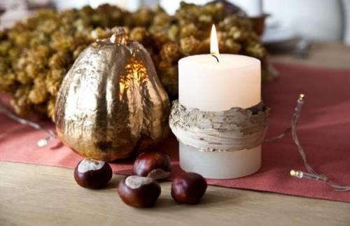 Осенний стол в школе. Цветовые решения для осеннего декора стола