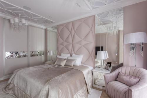 Мягкое изголовье кровати на стене. Варианты мягкого изголовья