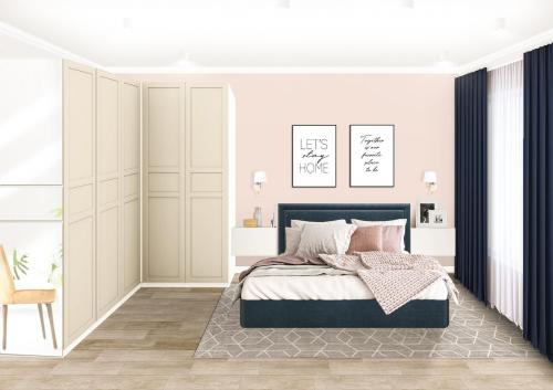 Изголовье кровати в спальне. Из твердых материалов 01 Изголовье кровати в спальне. Из твердых материалов 01