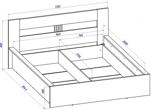Чертеж кровати 180х200 из дерева своими руками