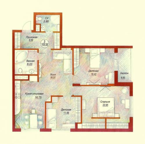 Планировка 3-х комнатной квартиры нестандартной формы. Планировка 3 комнатной квартиры: идеи планировки и варианты оформления просторных квартир с тремя комнатами (115 фото)