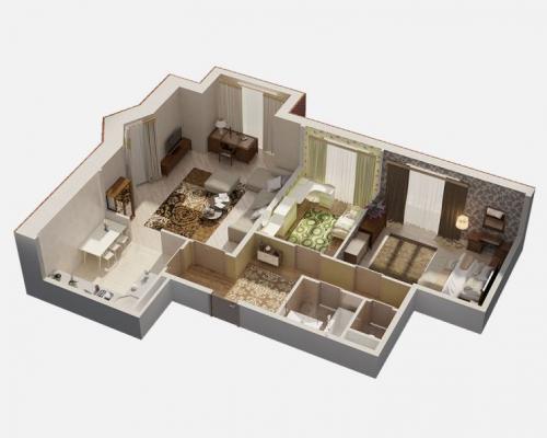 Планировка 3-х комнатной квартиры нестандартной формы. Планировка 3 комнатной квартиры: идеи планировки и варианты оформления просторных квартир с тремя комнатами (115 фото)