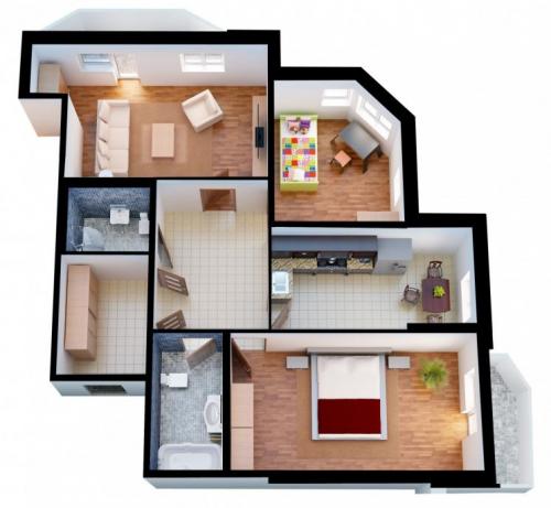 Планировка 3-х комнатной квартиры нестандартной формы. Планировка 3 комнатной квартиры: идеи планировки и варианты оформления просторных квартир с тремя комнатами (115 фото)